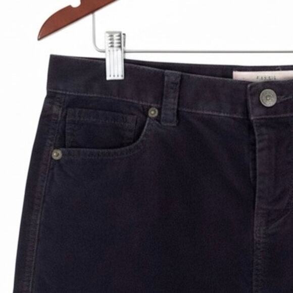 Vintage Fossil Mini Skirt Womens 26 Purple Velvet Mid Rise Preppy Retro 90s Fall - Picture 3 of 5